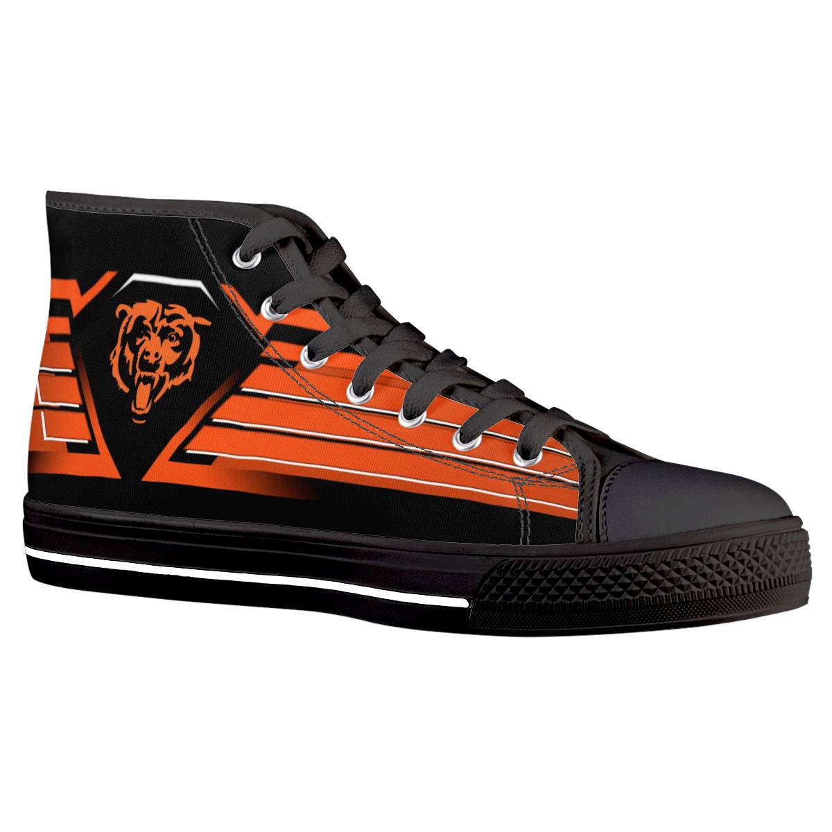 Women's Chicago Bears High Top Canvas Sneakers 006 Women's Chicago Bears High Top Canvas Sneakers 006